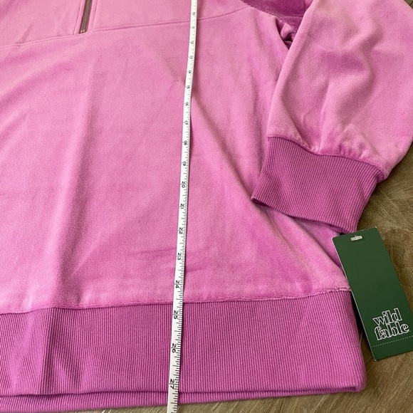 Wild Fable NEW Purple Velour Quarter Zip Pullover Top ~ NWT Size Large - Picture 15 of 16